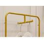 Industrial Clothing Rack Rustic Customized Heavy Duty Garment Display Rack Floor-Standing Hangers Clothes Shelves for Show Room Retail Store Gold