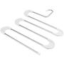 lliang Hangers Clothes Hanger S Type Pants Clothes Storage Drying Hanger Stainless Steel Space Saving Closet Towel Storage Rack Shelf 5 Tier