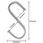 BYFU 42 Pack Stainless Steel S Hooks, Heavy Duty S Shaped Hooks for Utensils Clothes Bags Towels Plants (Medium)
