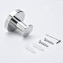 QOGRISUN 2 Pcs Coat Hook Wall Mounted Single Coat Hanger Towel/Robe Clothes Hook SUS 304 Stainless Steel for Bath Kitchen Bedroom Garage Outdoor Heavy Duty Contemporary Round Style,Polished Chrome