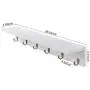 Boxce Coat Rack Shelf Wall-Mounted Wooden Hook Rack - Solid Pine Rack Length 28 Inches with 6 Metal Hook & Upper Storage Shelf for Hallway, Bathroom, Living Room, Bedroom