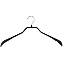 Mawa by Reston Lloyd BodyForm Series Non-Slip Space-Saving Extra Wide Clothes Hanger For Jackets, Suits & Coats, Style 46/L , Set of 6, Black