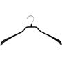 Mawa by Reston Lloyd BodyForm Series Non-Slip Space-Saving Extra Wide Clothes Hanger For Jackets, Suits & Coats, Style 46/L , Set of 6, Black
