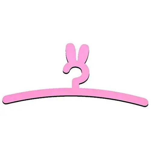buyanputra Cartoon Rabbit Shape Softcover Clothes Holder Rack Drying Hanger for Kids Room School