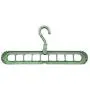 Miklan 9 Hole Towel Hook Closet Organizer, Closet Clothes Hangers Space Saving Hangers Multi-Function Plastic Cascading Hanger for Wardrobe Dorm Apartment, 2Pcs