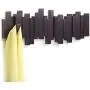 Tengxiang Coat Stand Nordic Creative Coat Hook Rack Wall Mount Plastic Hanger Heavy Duty Clothes Hat Holder Coat Racks (Color : Dark Coffee)