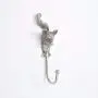 abodent.com Silver Fox Animal Head Metal Coat Hook Hooks Wall Mounted Door Hook Hanger for Hat Coat Clothes Kitchen Bathroom Bedroom Office (Screws Included)