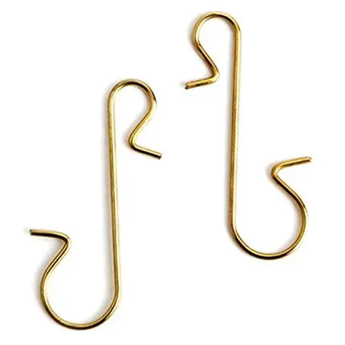 RuiLing 100pcs Metal S Hooks DIY Christmas Tree Decoration Pendants Ornaments Hanging Hooks Multi-Function S-Shaped Hook Hanger Gold RuiLing 100pcs Metal S Hooks DIY Christmas Tree Decoration Pendants Ornaments Hanging Hooks Multi-Function S-Shaped Hook Hanger Gold