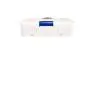 Homz Plastic Underbed Storage, Stackable Storage Bins with Blue Latching Handles, 60 Quart, Clear, 2-Pack