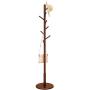 MC Wood Coat Rack Hat Stand Tree Clothes Umbrella Hanger Holder Organizer 8 Hooks