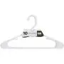 Tamor Plastics Corp. 6808/10WH.14 Cheerful Tubular Plastic Clothes Hanger (Pack of 10)