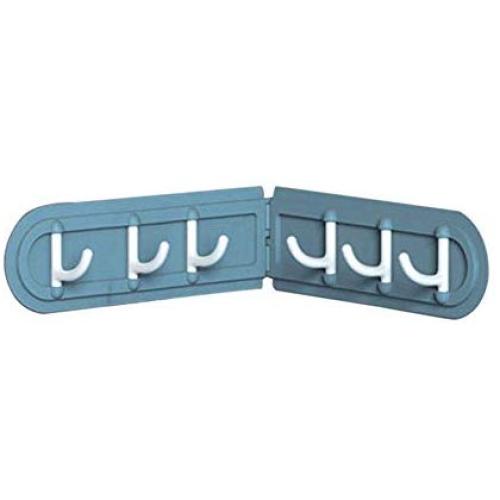 6 Hooks Wall Mounted Clothes Hats Hanger Portable Bathroom Accessory Towel Rack Holder Well Made Easy to Use - Blue 6 Hooks Wall Mounted Clothes Hats Hanger Portable Bathroom Accessory Towel Rack Holder Well Made Easy to Use - Blue