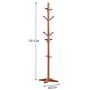 Angels home Coat Stand Clothes Rack Wooden Hooks Coat Racks Free Standing Coat and Hat Stand Tree Clothes Stand Entryway Hallway Coat Hanger