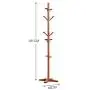 Angels home Coat Stand Clothes Rack Wooden Hooks Coat Racks Free Standing Coat and Hat Stand Tree Clothes Stand Entryway Hallway Coat Hanger