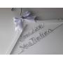 Wedding Hanger, Wedding Hanger, Bridal Hanger with Date, Personalized Custom Bridal Hanger, Brides Hanger, Rhinestone, Name Hanger, Wedding Hanger With Bow.