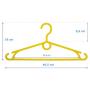 Premium Quality Ultra Slim Stylish Standard Plastic Clothes Hangers - 360 Swivel Hook - Strong Durable - Super Space Saving - Perfect for Shirts Pants Suits Dresses - Set of 20 - Yellow