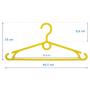 Premium Quality Ultra Slim Stylish Standard Plastic Clothes Hangers - 360 Swivel Hook - Strong Durable - Super Space Saving - Perfect for Shirts Pants Suits Dresses - Set of 20 - Yellow