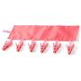 KIPB 1pc Bathroom Racks Cloth Hanger Clothespin Travel Portable Folding Cloth Socks Drying Hanger with 6 Clips(Random Color)