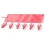KIPB 1pc Bathroom Racks Cloth Hanger Clothespin Travel Portable Folding Cloth Socks Drying Hanger with 6 Clips(Random Color)