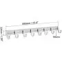 uxcell Wall Mounted Adjustable Silver 8 Hangers Towel Hat Coat Clothes Wall Hook Rack Rail uxcell Wall Mounted Adjustable Silver 8 Hangers Towel Hat Coat Clothes Wall Hook Rack Rail
