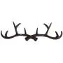 Baoblaze Chic Cast Iron Deer Antlers Wall Hooks Strong Coat Towel Clothes Hat Key Hanger Holder, Xmas Gift Home Decoration - Brown
