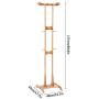 Ymjdmb Assembly Coat Rack Stand Hat Hanger Tree Holder, Bamboo Clothes Organizer for Hallway Entryway Room Home Office