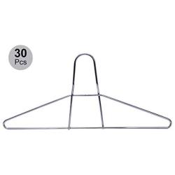 Quality Hangers 30 Extra Heavy Duty Anti Theft Security Metal Coat Hanger Suit Hangers with Polished Chrome, Supports 200LB, Closed Loop Coat Hangers (30)