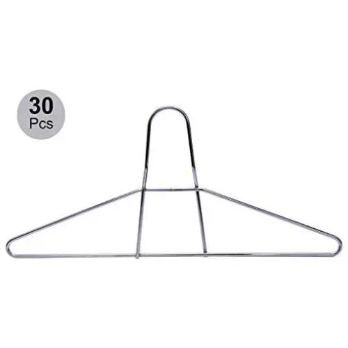Quality Hangers 30 Extra Heavy Duty Anti Theft Security Metal Coat Hanger Suit Hangers with Polished Chrome, Supports 200LB, Closed Loop Coat Hangers (30) Quality Hangers 30 Extra Heavy Duty Anti Theft Security Metal Coat Hanger Suit Hangers with Polished Chrome, Supports 200LB, Closed Loop Coat Hangers (30)