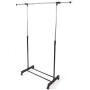 Cypress Shop Single Rail Bar Clothing Shelf Rack Garment Rolling Trolley Cart Hanging Adjustable Cloth Hanger Heavy Duty Open Closet Cabinet Wardrobe Clothes Storage Organizer Home Furniture