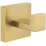 Bathroom Towel Hook, APLusee SUS304 Stainless Steel Single Square Home Storage Holder Utility Coat Robe Hook Wall Hanger, Brushed Gold
