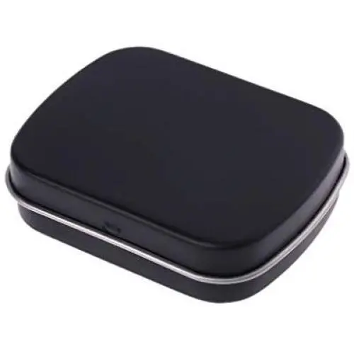 eletyuty Storage Boxes 1 Piece Portable Metal Tinplate Flip Storage Boxes Case Organizer Containers for Jewelry Money Coin Candy Keys Small Items