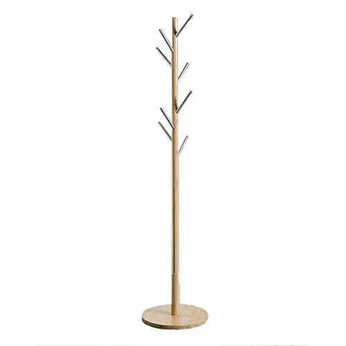KejingMiao Coat Rack Coat Stand Coat Hook Pure Wood Floor-Standing Living Room Bedroom Hanger Simple Clothes Rack European Style American Style