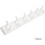 Clothes Hook Hanger Wall Hanging Bedroom Wall Shelf Door Back Hook Coat Hook Creative Coat Hook Wall White (Size : 73.8cm)