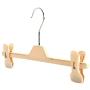 HANGERWORLD 25 Cream 13.4inch Plastic Coat Clothes Garment Pants Skirt Hangers with Adjustable Clips