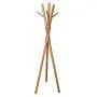 Cxjff Floor Standing Coat Rack Tidy Design Hanger Clothes Bags 6 Hooks Easy Install, Wood, 3 Colors (Color : Honey)
