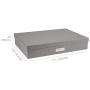 Bigso Sverker Fiberboard Legal/Art Storage Box, 3.3 x 17.1 x 12.2 in, Grey