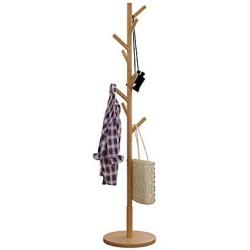 Iusun Coat Rack Stand Tree Hall Tree Entryway Storage Shelf Wood Look Accent Furniture for Clothes Hat Bag Hanger Floor Bedroom Multi-Function Simple Clothes Rack-Ship from USA