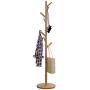 Iusun Coat Rack Stand Tree Hall Tree Entryway Storage Shelf Wood Look Accent Furniture for Clothes Hat Bag Hanger Floor Bedroom Multi-Function Simple Clothes Rack-Ship from USA