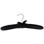 Pillowtex Childrens Satin Padded Closet Clothes Hangers - Set of 20 Black Hangers