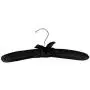 Pillowtex Childrens Satin Padded Closet Clothes Hangers - Set of 20 Black Hangers