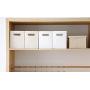 Portable File Folder Organizer, Magazine & Book Storage Boxes with Side Handles, White