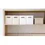 Portable File Folder Organizer, Magazine & Book Storage Boxes with Side Handles, White Portable File Folder Organizer, Magazine & Book Storage Boxes with Side Handles, White