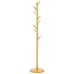 Dika UK Coat Racks Free Standing Wooden Solid Wood Coat Rack Landing Simple Clothes Hanger Bedroom Finishing Rack Living Room Storage Rack Hanging Clothes(Square Columns Section)