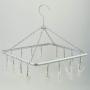 XMZFQ Hanging Drying Rack Aluminum Sock Hanger Rotating Hooks Clothes Drying Rack with 16 Clips for Socks Underwear Insoles Gloves