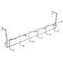 Clothes Hangers Rack Over Door Stainless Steel 12 Hooks,Clothing Coat Hanger Kitchen Bedroom Home Storage Decoration