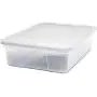 HOMZ 28 Quart Snaplock Container Clear Storage Bin with Lid, 2 Pack, White HOMZ 28 Quart Snaplock Container Clear Storage Bin with Lid, 2 Pack, White