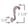 Lot of Eight (8) Picture Rail hangers, handmade of Solid Bronze with OIL RUBBED BRASS Top coat. The pictures will tell the full story of the exception product.