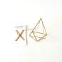 Hanging air plant holder, mobile Himmeli, gold plant hanger, air plant geometric planter, airplant display, home decor gift, octahedron 01
