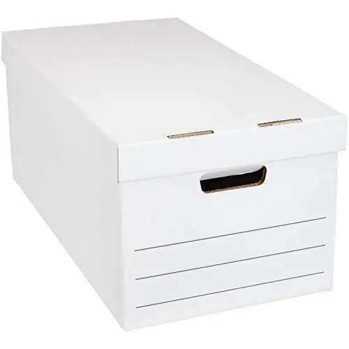 AmazonBasics Medium Duty Storage Filing Boxes with Lid - Pack of 12, Letter / Legal Size AmazonBasics Medium Duty Storage Filing Boxes with Lid - Pack of 12, Letter / Legal Size