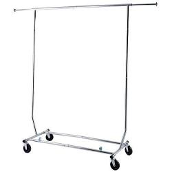 Cypress Shop Garment Rack Clothes Hangers Commercial Clothes Hanger Clothing Hangers Garment Rail Rack Rolling Double Bar Adjustable Heavy Duty Collapsible Clothes Hanger Laundry Dryer Trolley Cart